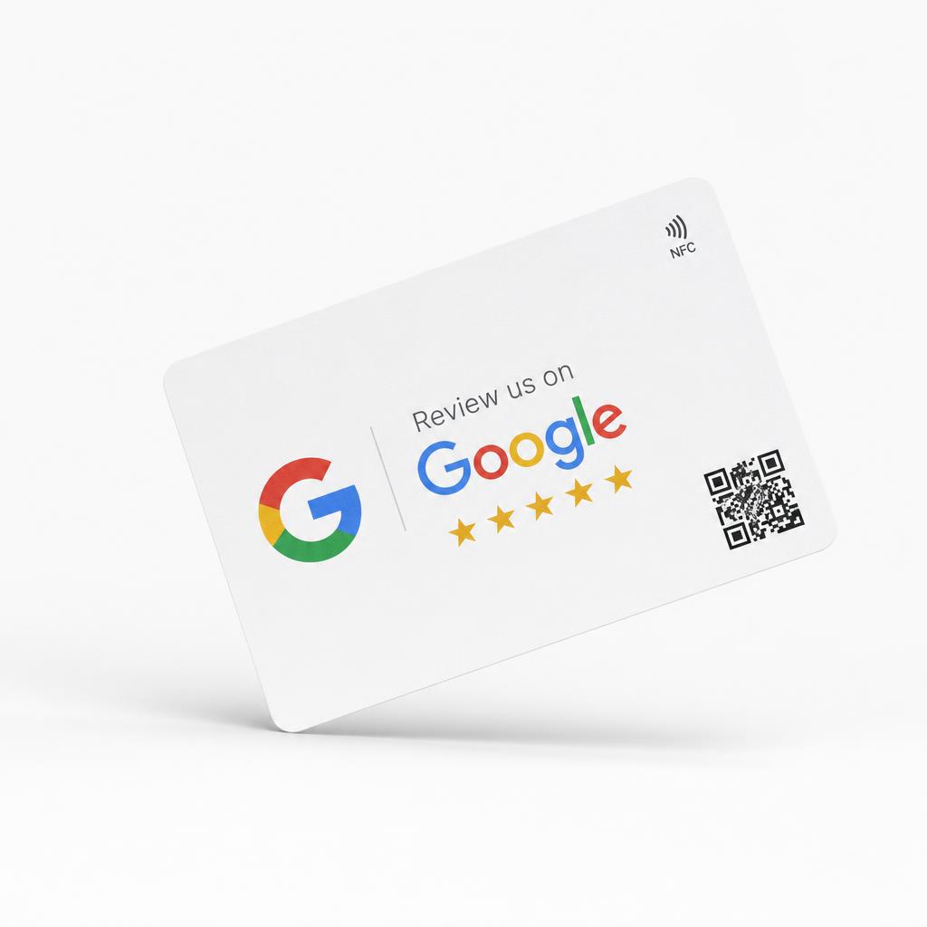 Card NFC Review us on Google fronte